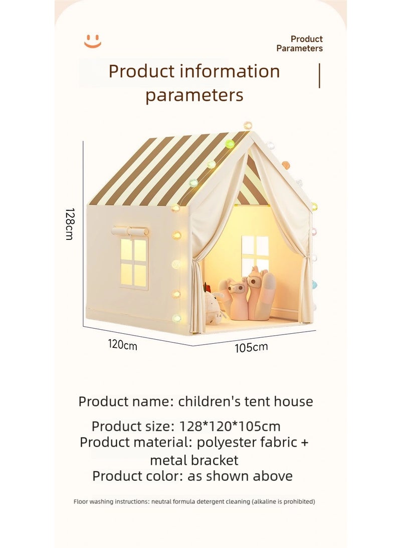 I LOVE KIDS Kids Tent With Triangular Flags, Large Play Tent House,Children's Indoor Bed Tent Game Room Furniture Toys for 3-6 Years Old Kids  - Image 3
