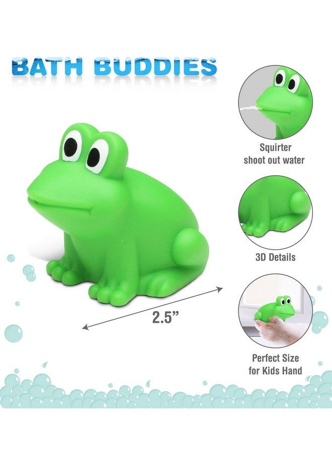 Puzzled Dollibu Frog Bath Buddy Squirter Floating Green Frog Rubber Bath Toy Fun Water Squirting Bathtime Play For Toddlers Cute & Soft Animal Toy For The Bathtub Beach & Pool For Girls & Boys 3 Inch  - Image 3