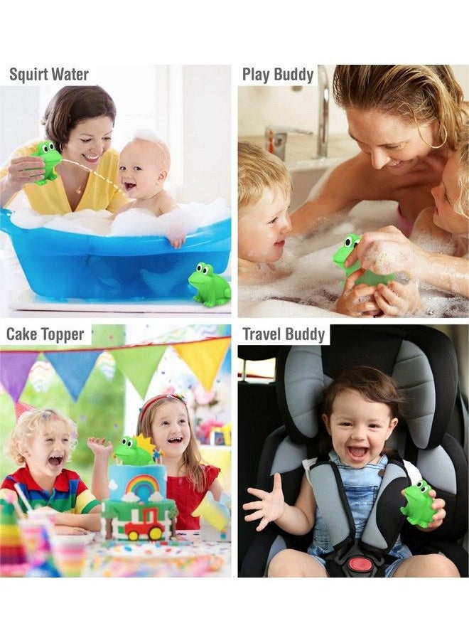 Puzzled Dollibu Frog Bath Buddy Squirter Floating Green Frog Rubber Bath Toy Fun Water Squirting Bathtime Play For Toddlers Cute & Soft Animal Toy For The Bathtub Beach & Pool For Girls & Boys 3 Inch  - Image 4