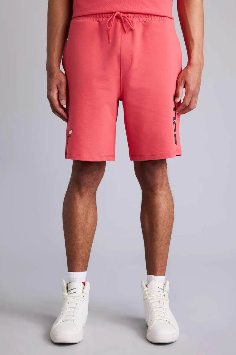 Defacto  Standard Fit NBA Chicago Bulls Shorts  | Best Price UAE