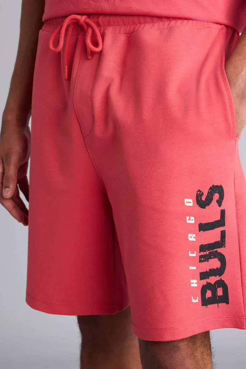 Defacto  Standard Fit NBA Chicago Bulls Shorts  | Best Price UAE