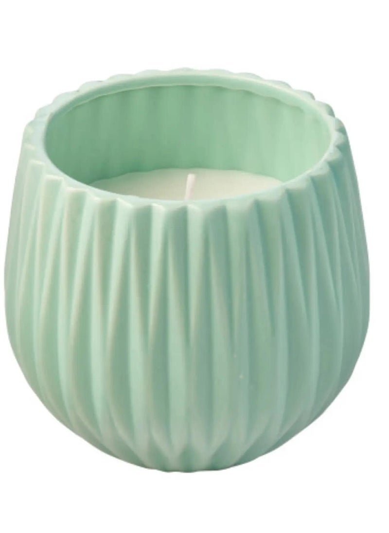 Waxworks Citronella Wax Candle With Ceramic Geometric Pot  - Image 2