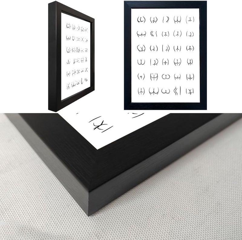 AIANHUA Framed Funny Bathroom Wall Art Canvas Print Bthroom Sign Picture Artwork Cute Black and White Bathroom Wall Decor - Image 2