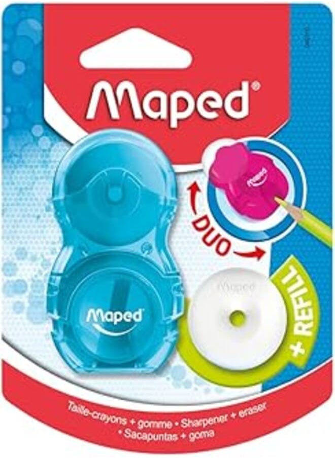 Maped Maped Loopy Translucent Duo Eraser and Sharpener (Assorted Colours) 