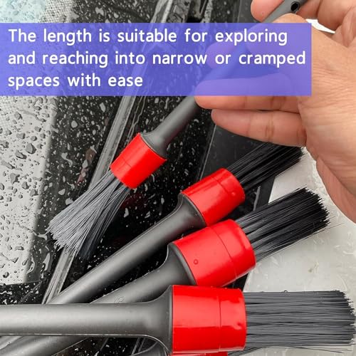 SWAMINE Car Interior Dust Sweeping Soft Brush,Detailing Brush Set for Interior Exterior,Cleaning Dusting for Auto Dashboard,Vents,Computer,Leather(8pcs) - Image 4