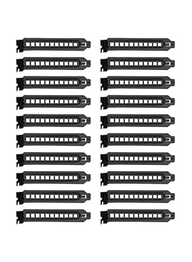 Black Metal 20 PCS Vented PCI Slot Cover Blank Plate For PC Computer Case - Image 1
