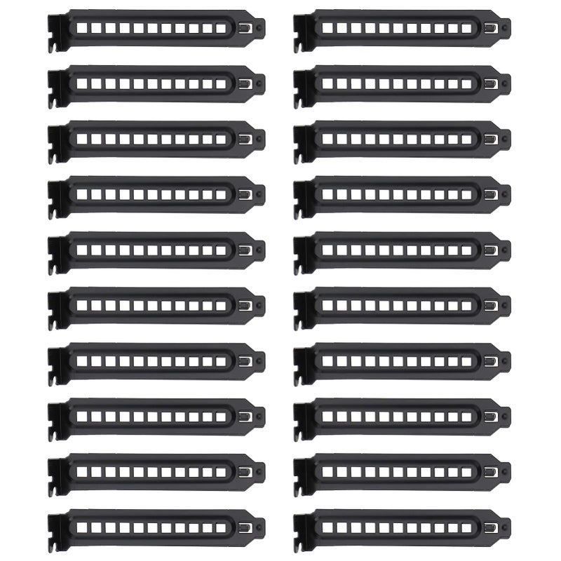 Black Metal 20 PCS Vented PCI Slot Cover Blank Plate For PC Computer Case - Image 2