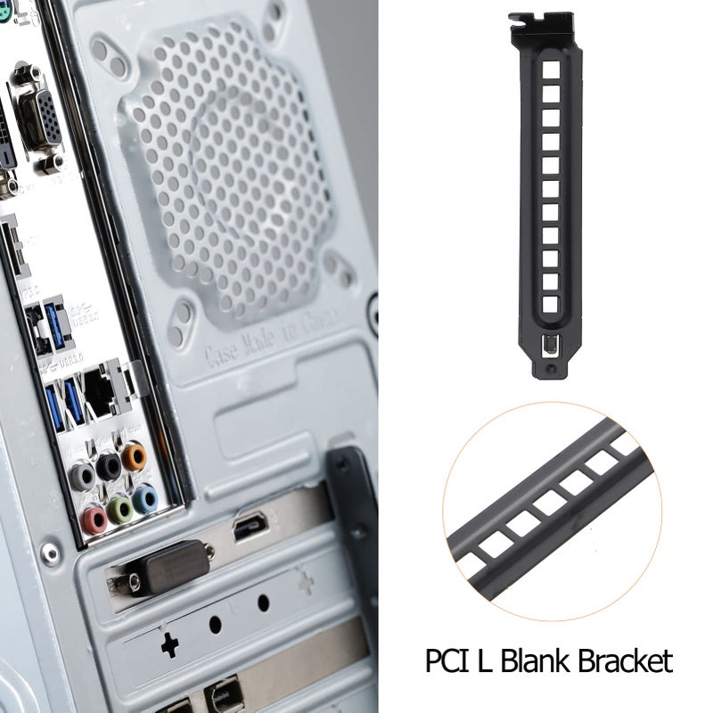 Black Metal 20 PCS Vented PCI Slot Cover Blank Plate For PC Computer Case - Image 4