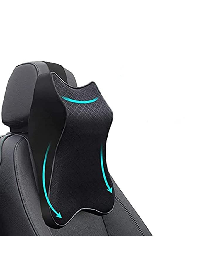 Kriaex Kriaex Car Seat Headrest Neck Rest Cushion Car Neck Pillow Durable 100 Pure Memory Foam Neck Pillow with Breathable Removable Cover Comfortable Ergonomic Neck Pain Relief1417x118x39 in  - Image 1