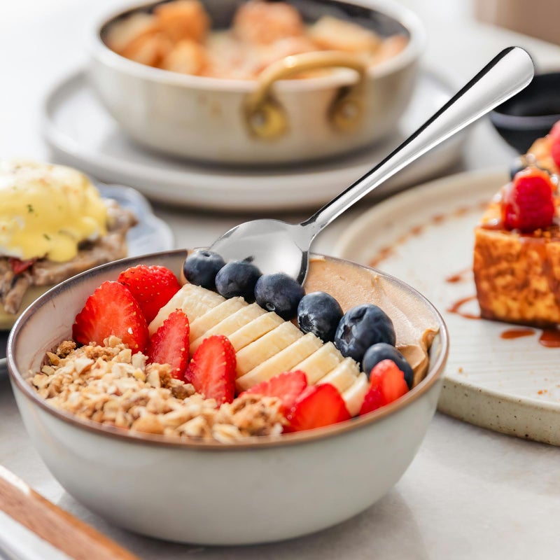 Hansmart 60 PCS Dinner Spoons Set - Windsor Stainless Steel Dinner Spoon 7.1 Inch with Dishwasher Safe Dessert Spoons, Metal Dessert Spoon, Silverware for Home, Kitchen or Restaurant - Image 5