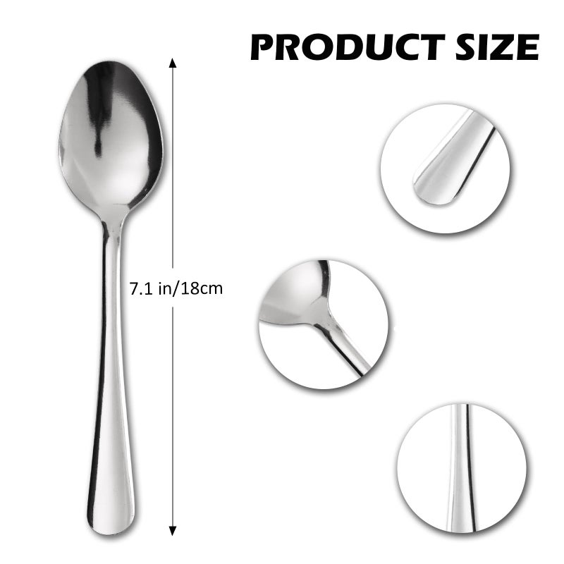 Hansmart 60 PCS Dinner Spoons Set - Windsor Stainless Steel Dinner Spoon 7.1 Inch with Dishwasher Safe Dessert Spoons, Metal Dessert Spoon, Silverware for Home, Kitchen or Restaurant - Image 2