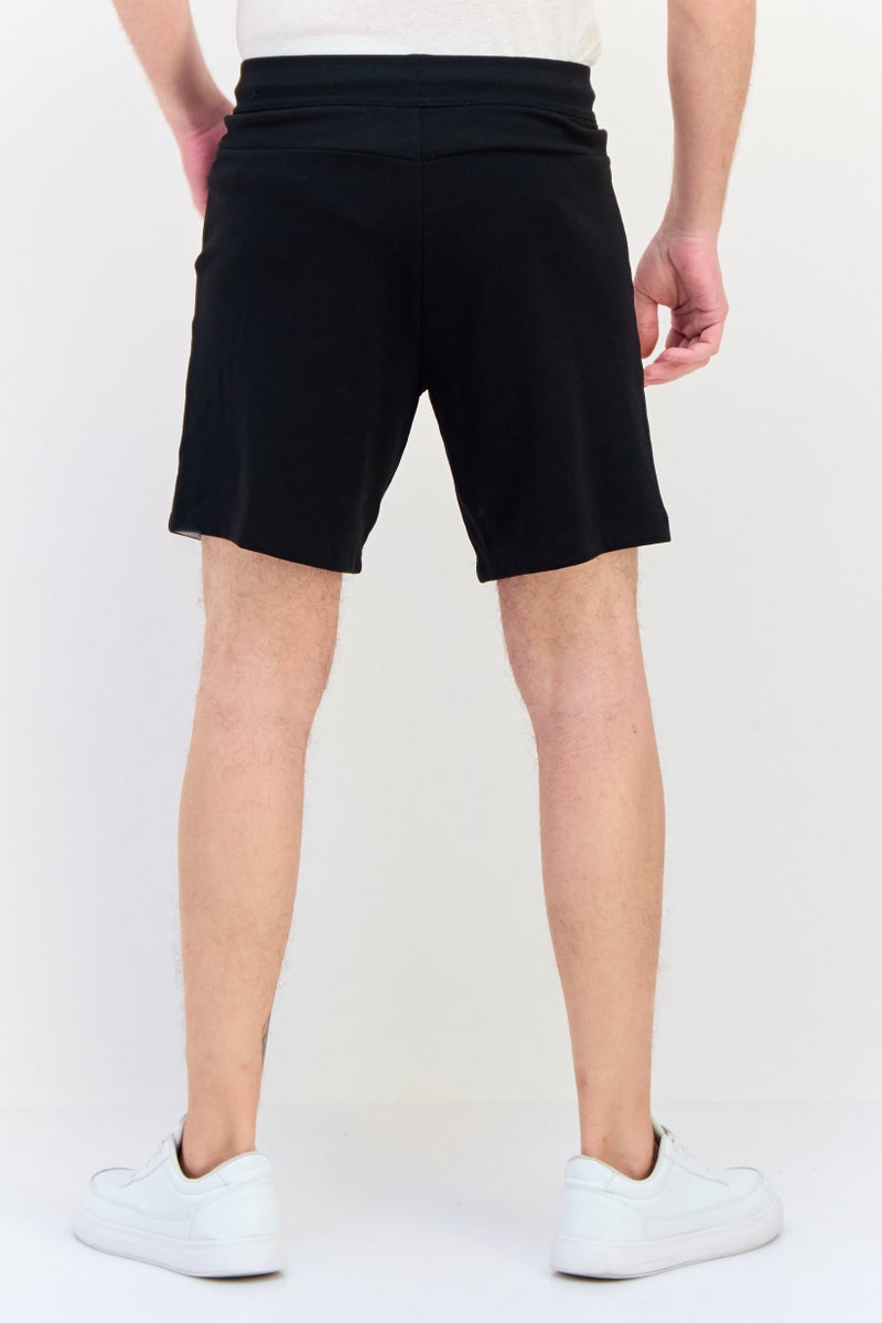 Celio Men Drawstring Solid Basic Shorts, Black - Image 3