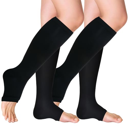 TecoKart® 2 Pairs Compression Socks for Women and Men, Stockings for Varicose Veins with Ankle Support Pain Relief - Image 1
