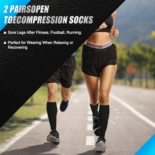 TecoKart® 2 Pairs Compression Socks for Women and Men, Stockings for Varicose Veins with Ankle Support Pain Relief - Image 5