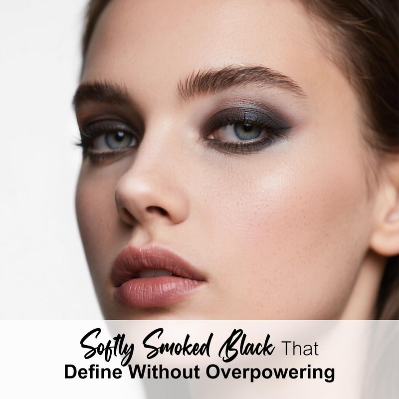 BEPHOLAN Single Matte Black Eyeshadow Palette,Cake Eyeliner Powder Goth Makeup Eyeshadow, Black Gothic Vampire Blood Makeup,Black Rose - Image 2