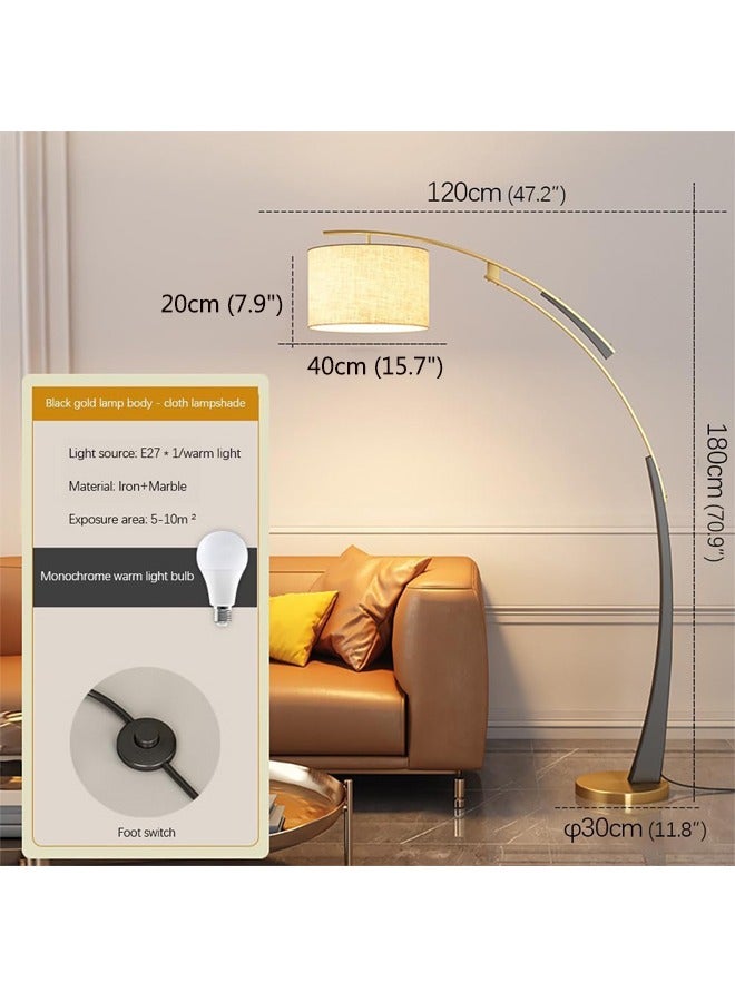 Tiokkss Floor Lamp with Remote Control & APP, Modern Floor Lamp with Bulb,Tall Lamp for Living Room with Hanging Drum Shade and Weighted Base - Image 3