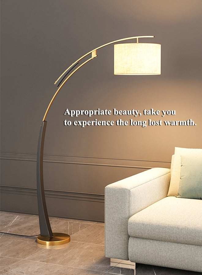 Tiokkss Floor Lamp with Remote Control & APP, Modern Floor Lamp with Bulb,Tall Lamp for Living Room with Hanging Drum Shade and Weighted Base - Image 4