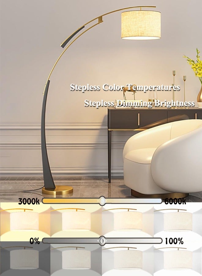 Tiokkss Floor Lamp with Remote Control & APP, Modern Floor Lamp with Bulb,Tall Lamp for Living Room with Hanging Drum Shade and Weighted Base - Image 5