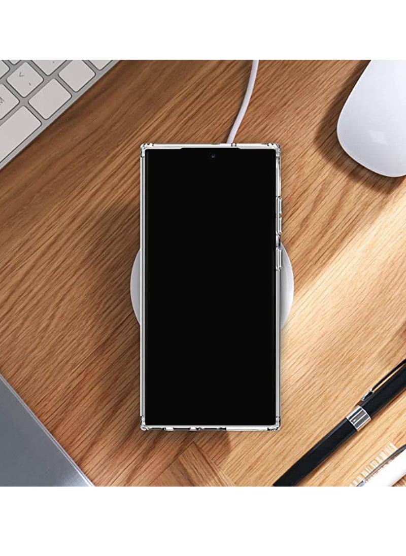Wtech - SO COOL Series Light Refrative Silicone Protective Raised Camera Lips Bazel Case Cover For Samsung Galaxy S22 Ultra 5G 2022 Silver/Black - Image 1