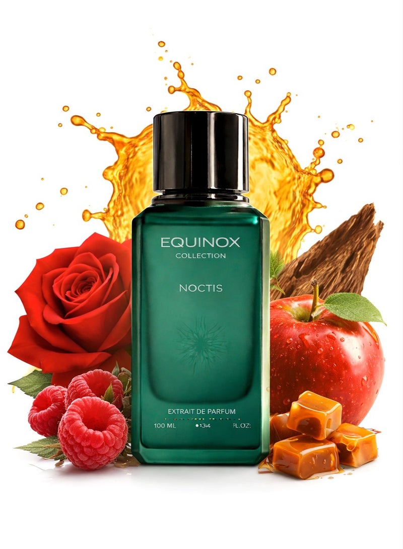 Hermoso Equinox Collection Noctis Amber Perfume | Premium Long Lasting Perfume with Amber, Vanilla & Toffee Accords notes for Men & Women | Unisex Eau de Parfum 100ml - Image 1