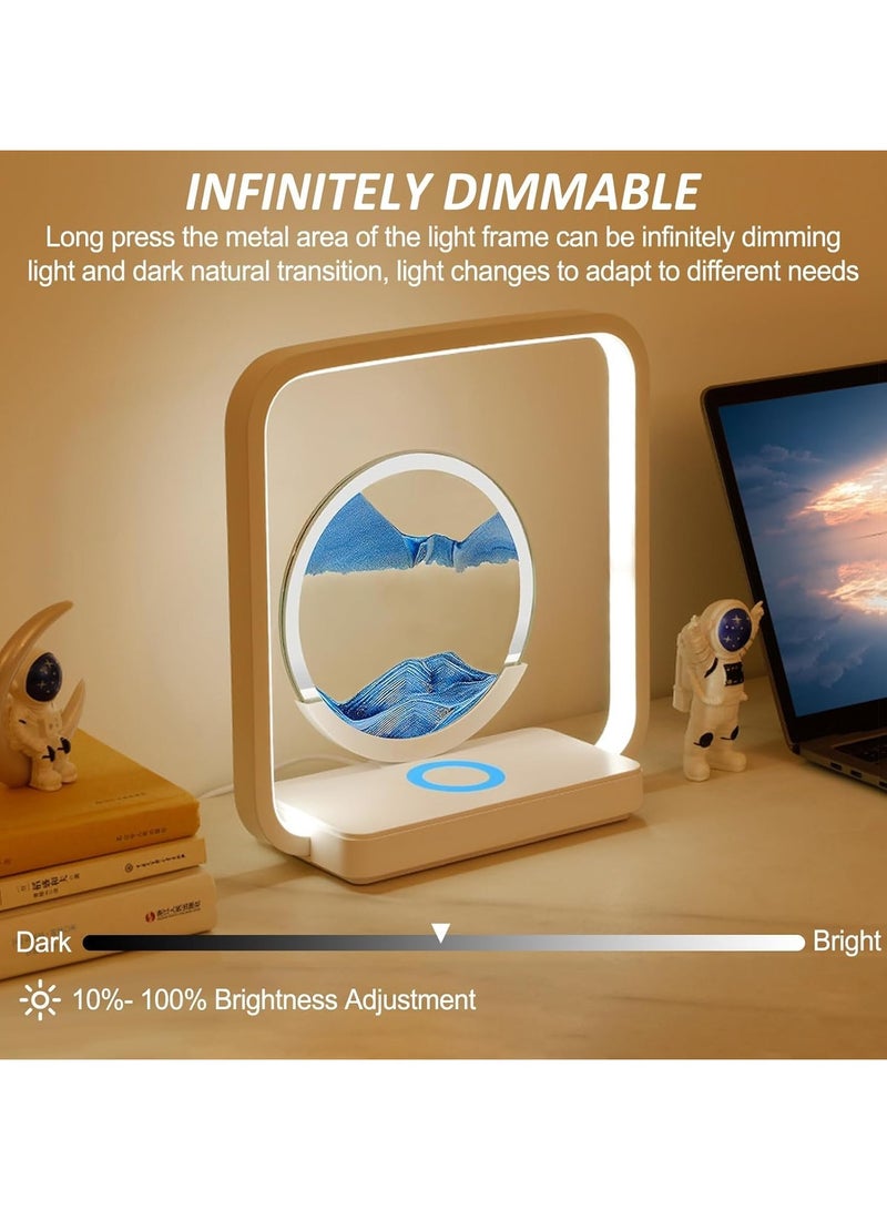 عام مصباح طاولة صندوق الرمل الرائع بتصميم 3D للبحر العميق مع شاحن USB لاسلكي - تحفة فنية لرحلة التزلج على الرمال بتحكم باللمس لمكتبك المنزلي - Image 2