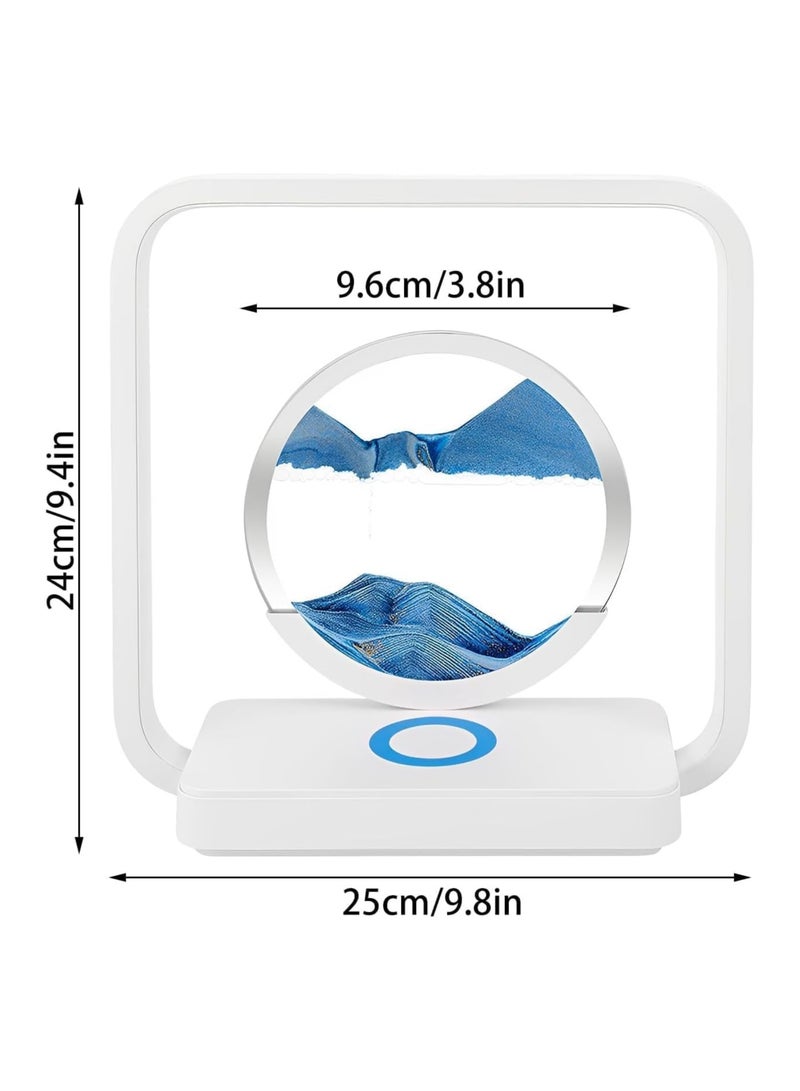 عام مصباح طاولة صندوق الرمل الرائع بتصميم 3D للبحر العميق مع شاحن USB لاسلكي - تحفة فنية لرحلة التزلج على الرمال بتحكم باللمس لمكتبك المنزلي - Image 5