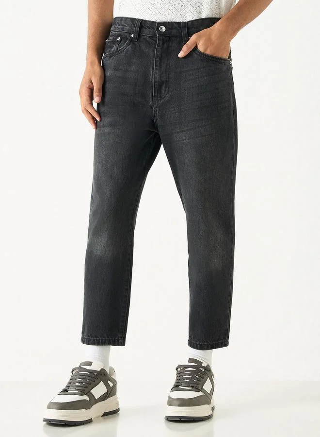 Lee Cooper Relaxed Fit Jeans with Button Closure