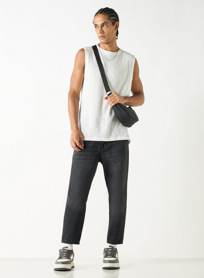 لي كوبر بنطلون جينز سادة بقصّة مريحة وزر إغلاق من لي كوبر - Image 2