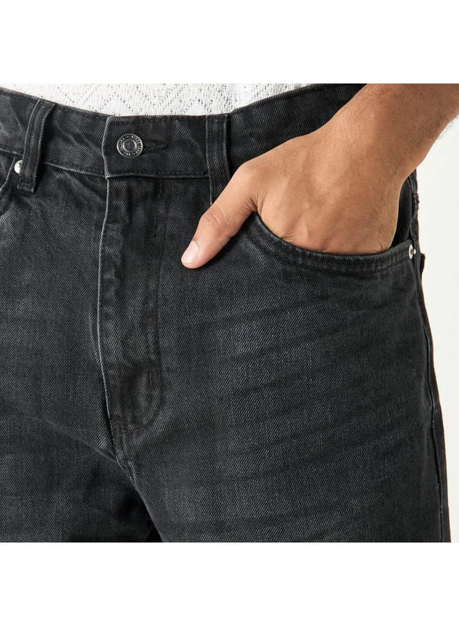 Lee Cooper Lee Cooper Relaxed Fit Jeans with Button Closure