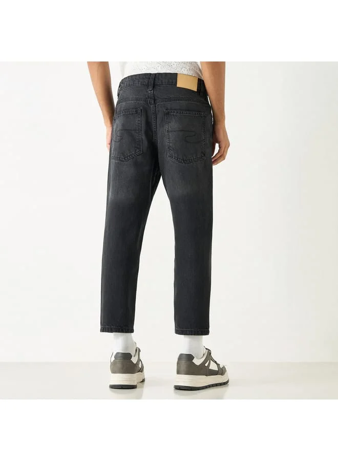 Lee Cooper Lee Cooper Relaxed Fit Jeans with Button Closure