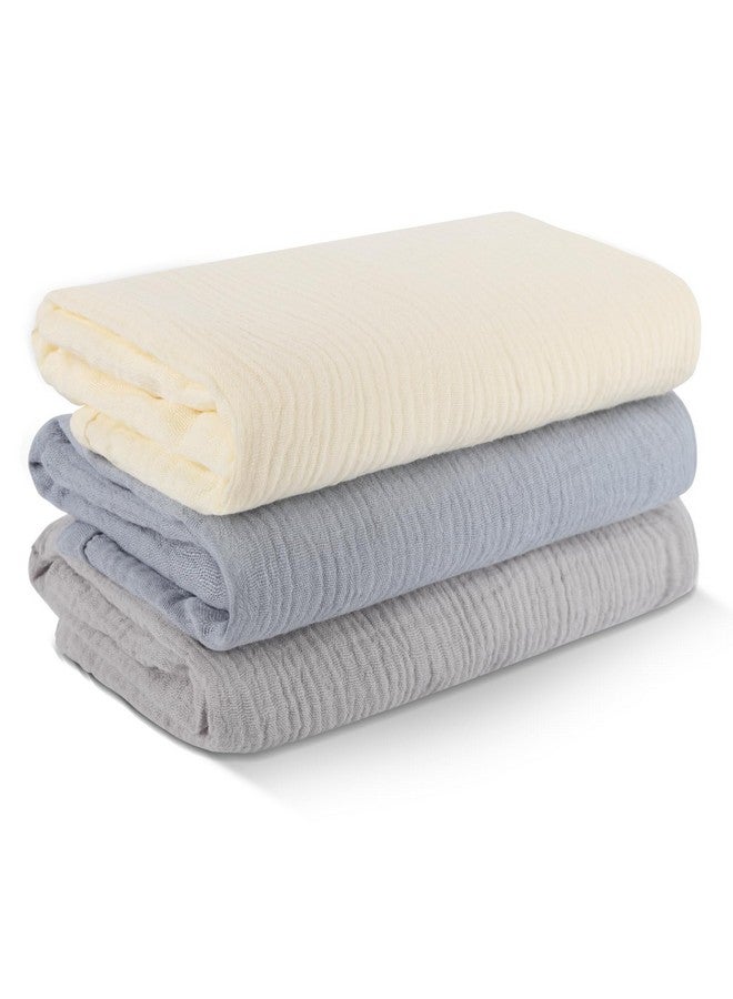 Arnzion 3 Pack Muslin Swaddle Blankets (40x40in) - Ultra Soft Breathable Wraps for Newborn Swaddling, Nursing, and Toddler Playtime, Unisex Design - Image 1