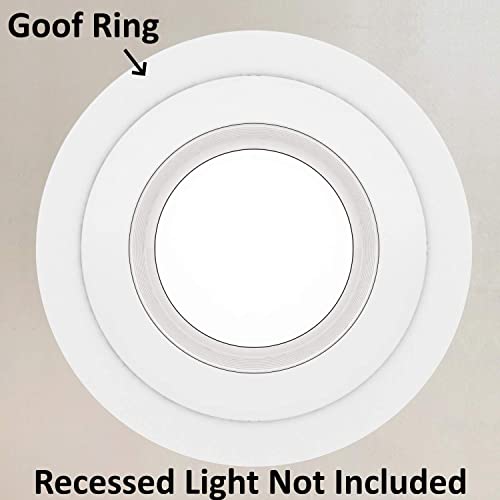 harrrrd 10 Pack Gloss White Goof Trim Ring for 8" Inch Recessed Can Lighting Down Light, Outer Diameter 8.6 Inches, Inner Diameter 6.2 Inches - Image 4