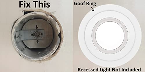 harrrrd 10 Pack Gloss White Goof Trim Ring for 8" Inch Recessed Can Lighting Down Light, Outer Diameter 8.6 Inches, Inner Diameter 6.2 Inches - Image 5