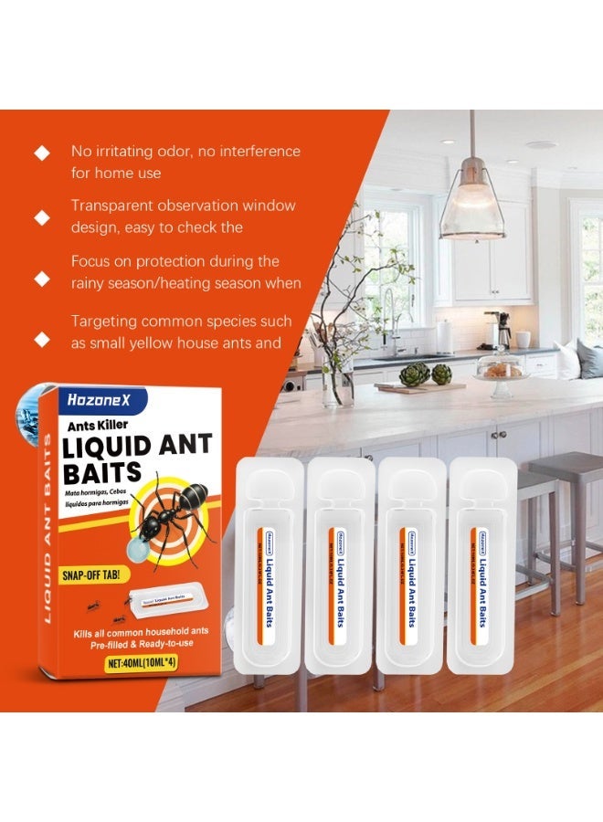 HOZONEX Instant Ants Killer Liquid Ant Baits 10ml*4 - Image 3