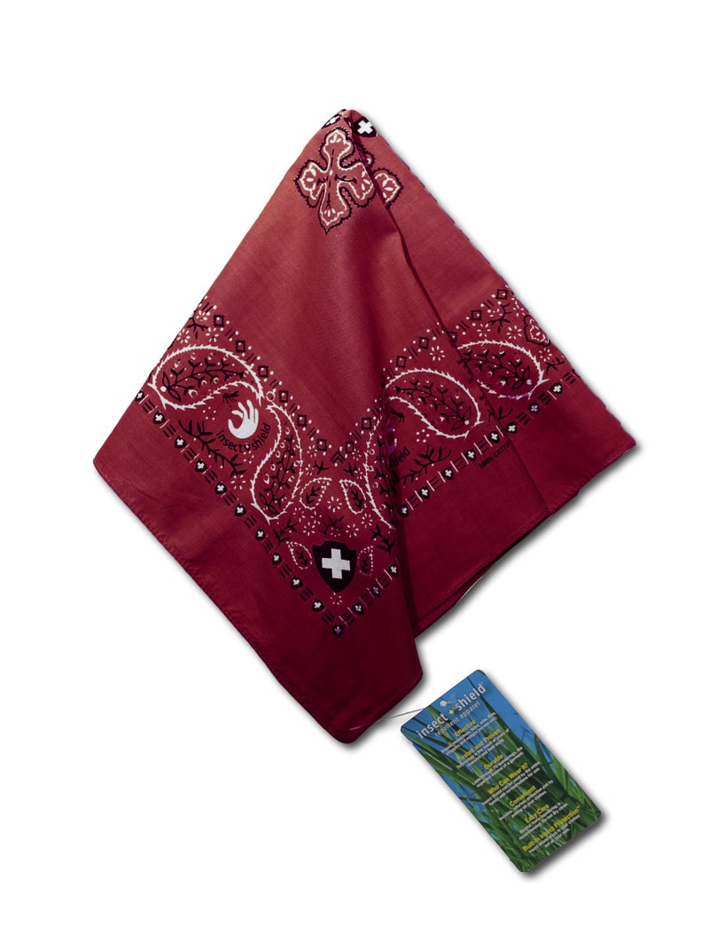 Insect Shield Bug and Insect Repellant Bandana, Dark Red, One Size - Image 2