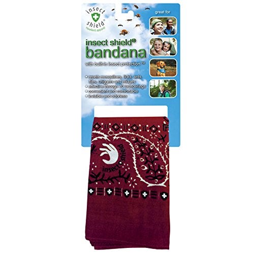 Insect Shield Bug and Insect Repellant Bandana, Dark Red, One Size - Image 1