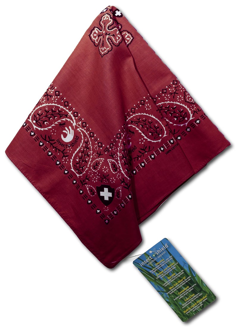 Insect Shield Bug and Insect Repellant Bandana, Dark Red, One Size - Image 5