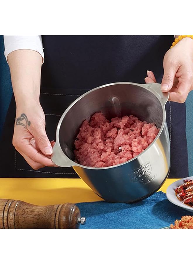 erorex Electric Meat Grinder Food Processor Stainless Steel Meat Mixer Food Chopper For Meat Vegetables Fruits And Nuts With 4 Sharp Blades Stainless Steel Food Grinder For Meat 3L - Image 4