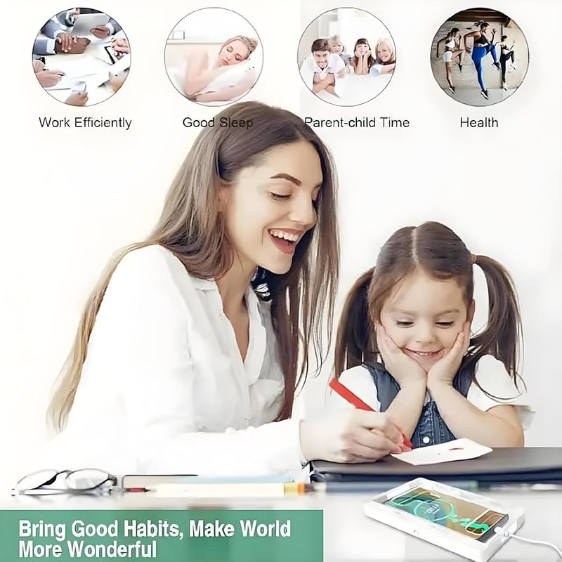 FOCUS Cell Phone Lock Box Portable Cell Phone Jail Box with 2 Keys Self-Control Locking Box to Reduce Kids' and Students' Screen Time, Increase Productivity for All Types Cell Phones. No App Needed - Image 3