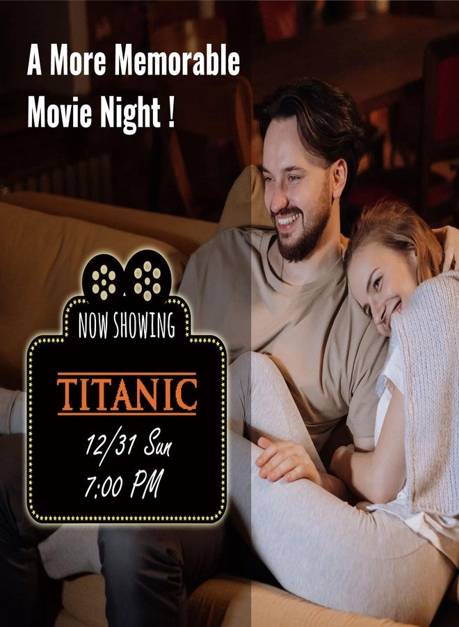 Tiptrek مستلزمات ليلة مشاهدة الأفلام، نقدم لكم الآن ديكورات سينمائية عائلية على شكل سبورة سوداء للمنزل، وللأماكن الخارجية، ولحفلات الأفلام، تتضمن سبورة واحدة، وحامل معدني واحد، وأربعة أقلام طباشير. - Image 4