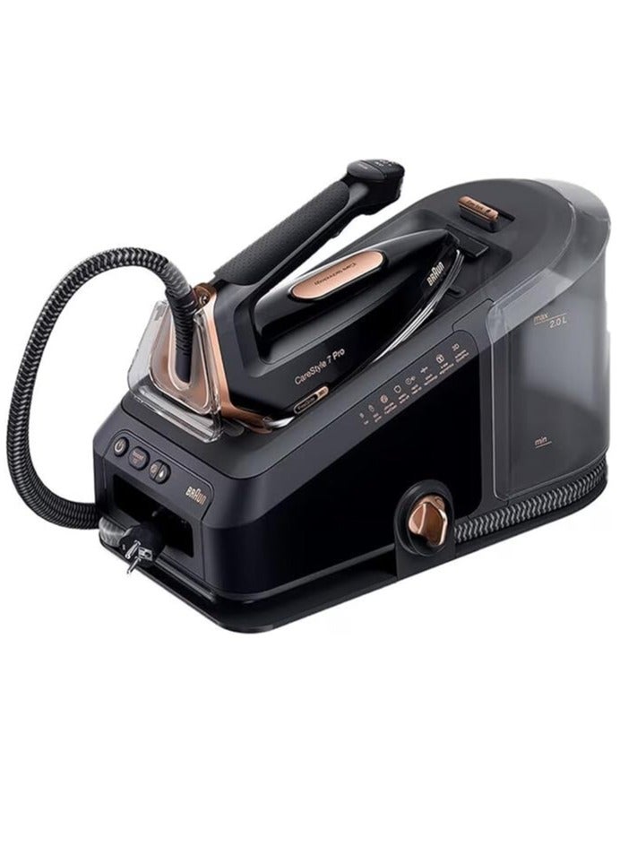 BRAUN CareStyle 7 Pro Steam Generator Iron with FreeGlide 3D Technology, Smart iCareMode, Ironing, Anti Drip, Detachable 2L Water Tank, Auto-Off 2 L 2700 W IS7286 Black - Image 1