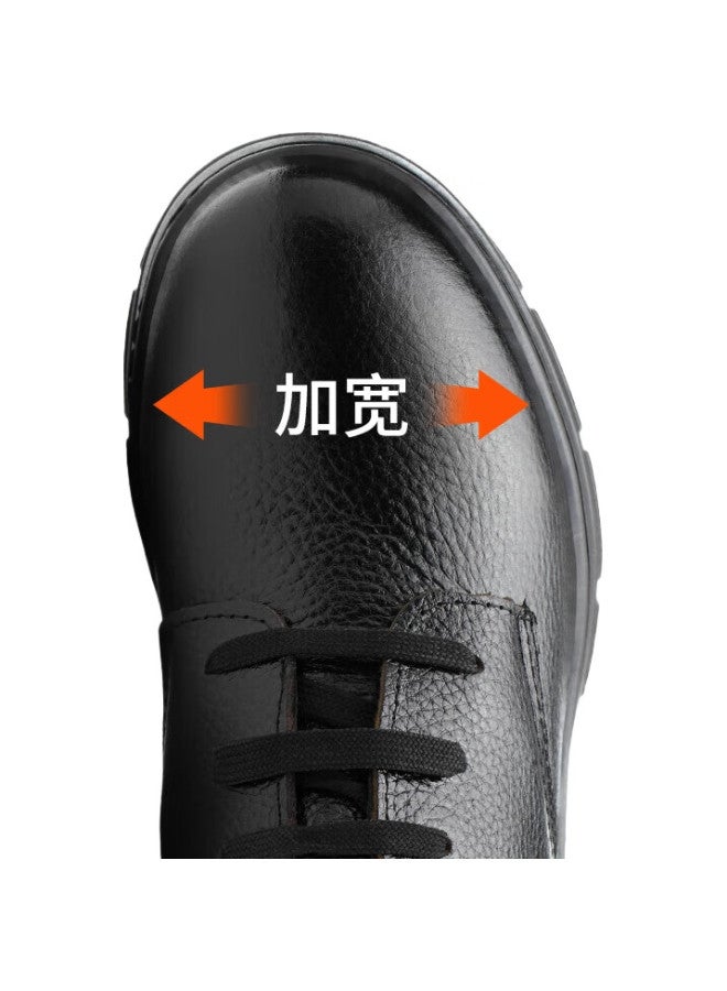 Old housekeeper Butler Men'S Slip-Resistant Kitchen Chef Shoes Hotel Work Shoes Oil-Resistant Waterproof Lightweight Breathable Cowhide Src 42 - Image 2