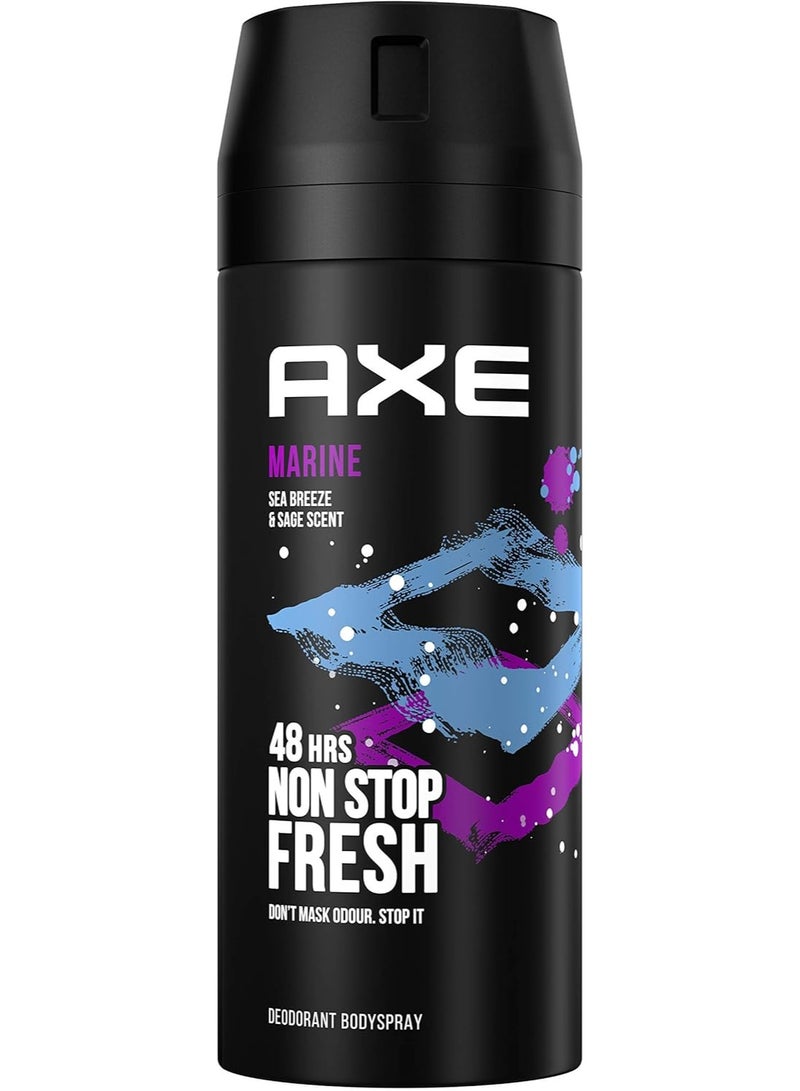 Axe Bodyspray Marine Deodorant for Men 150ml (Pack of 6) - Image 3