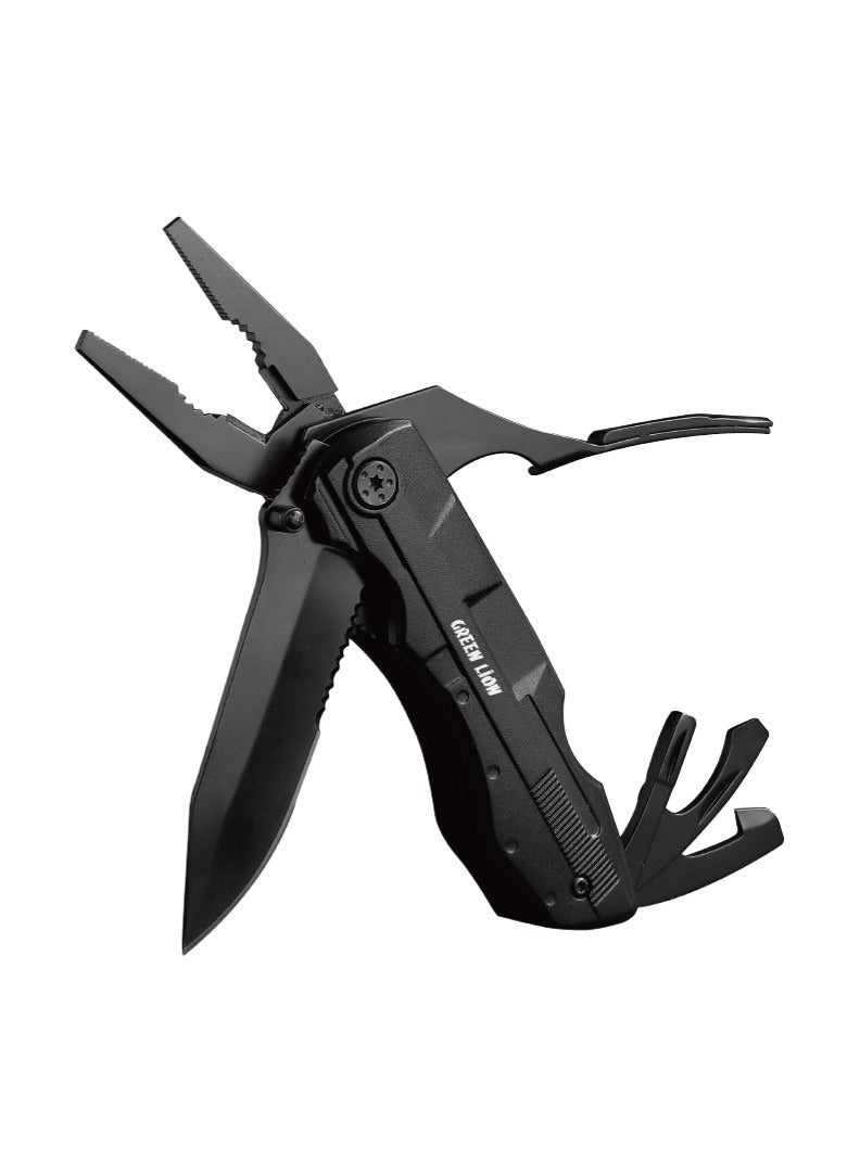 GREEN LION Multi Pliers with Fire Starter - Black - Image 1
