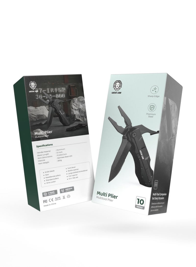 GREEN LION Multi Pliers with Fire Starter - Black - Image 2