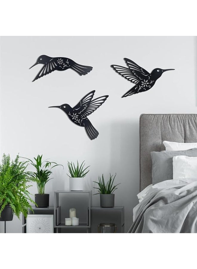 MIRFA Wooden Wall Art With Self Adhesive Base - Black (3 Woodpeckers) - Image 4