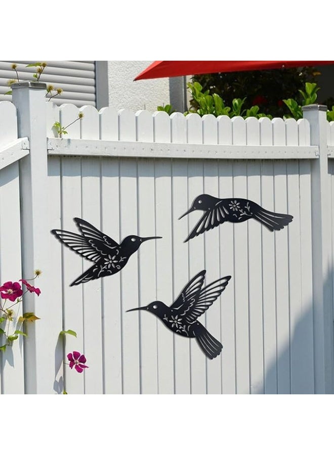 MIRFA Wooden Wall Art With Self Adhesive Base - Black (3 Woodpeckers) - Image 2