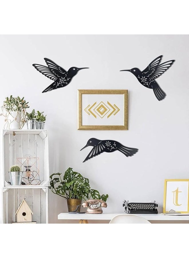 MIRFA Wooden Wall Art With Self Adhesive Base - Black (3 Woodpeckers) - Image 3