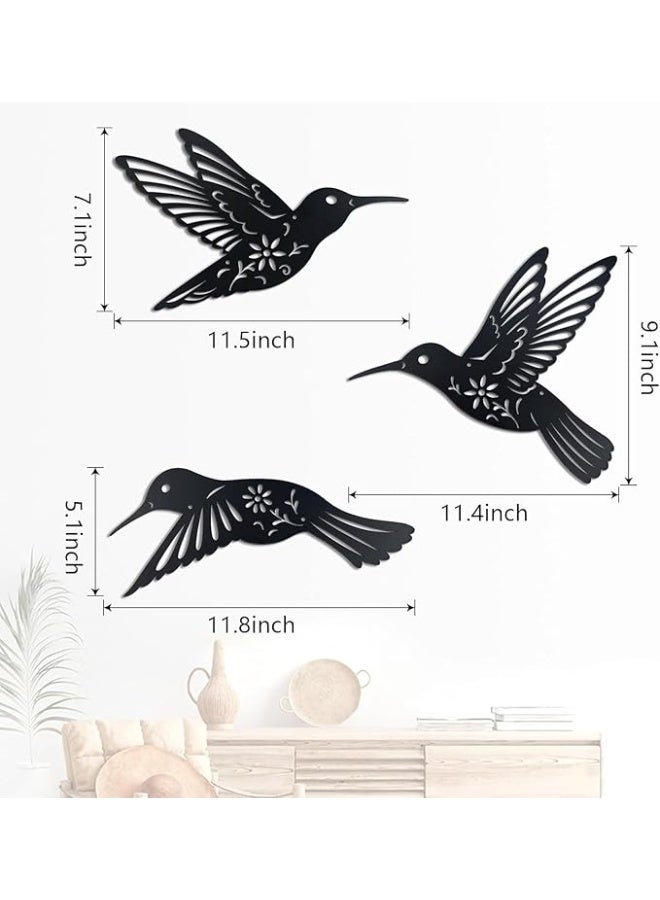 MIRFA Wooden Wall Art With Self Adhesive Base - Black (3 Woodpeckers) - Image 5