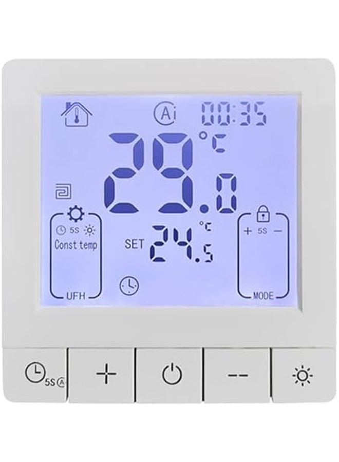 K5h25a منظم حرارة أرضي كهربائي قابل للبرمجة 25 أمبير بشاشة LCD وإضاءة خلفية وتحكم عن بعد - Image 1